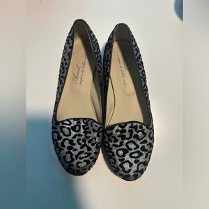 anniel cheetah print Silver And Black loafers Size 36
